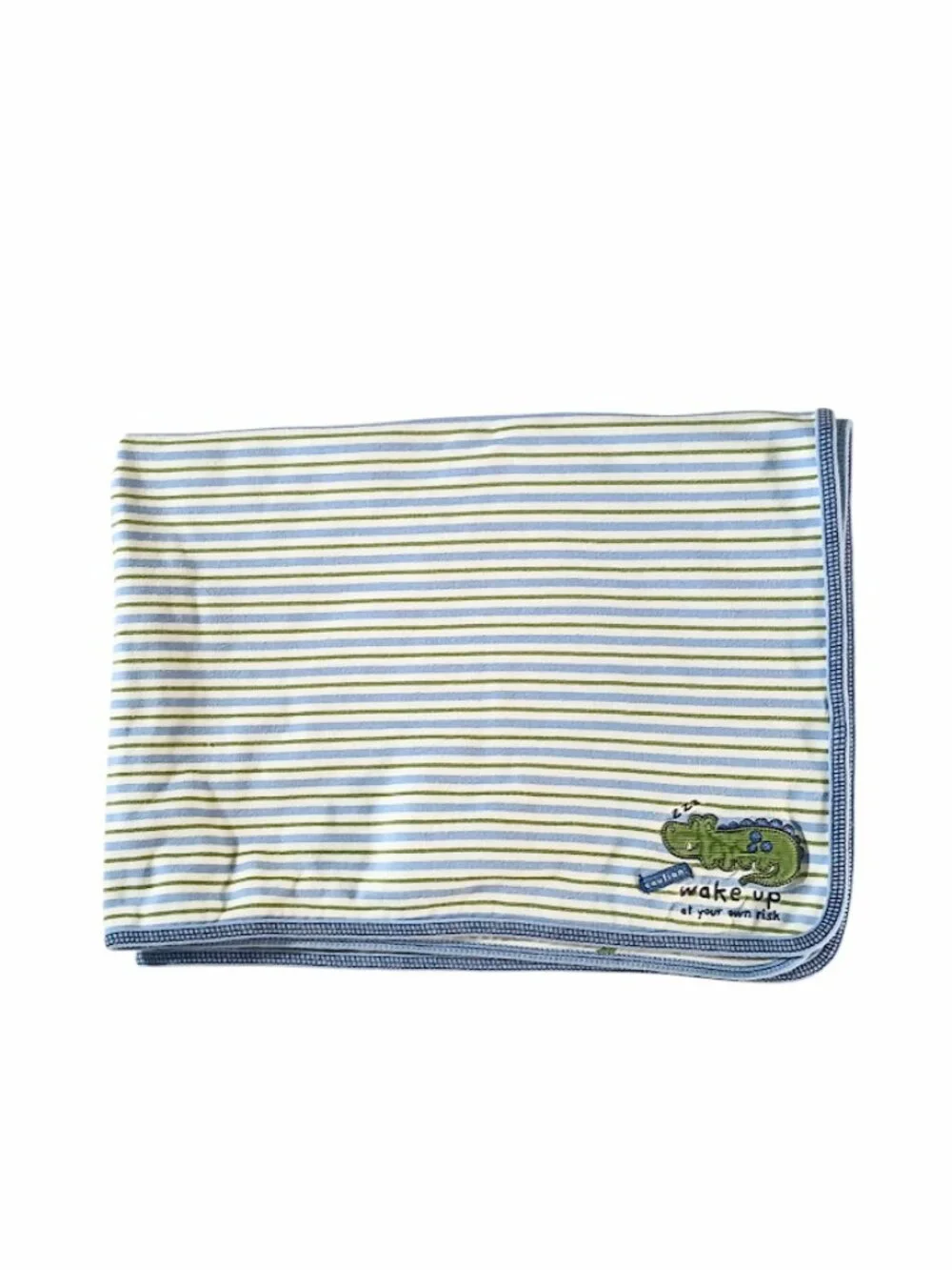 Just One Year Carter's Alligator Caution Wake Up Lovey Security Blanket 24